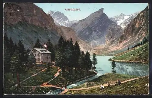 AK Seealpsee, Blick zum Gasthaus