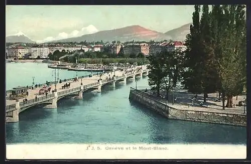 AK Genève, Genève et le Mont-Blanc