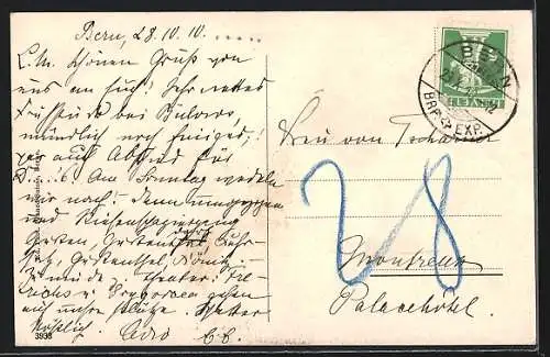 AK Bern, Spaziergänger unter den Lauben