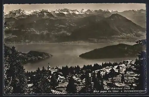 AK Rigi-Kaltbad, Teilansicht gegen die Urner- und Unterwaldneralpen