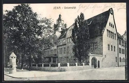 AK Jena, Universität mit Hofeingang u. Litfasssäule