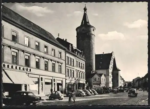 AK Kitzingen am Main, Kaiserstrasse mit Rathaus