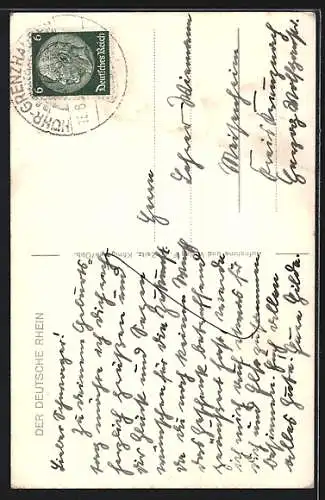 AK Koblenz a. Rh., Alte Burg mit Moselbrücke