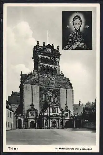 AK Trier, St.Matthiaskirche mit Gnadenbild