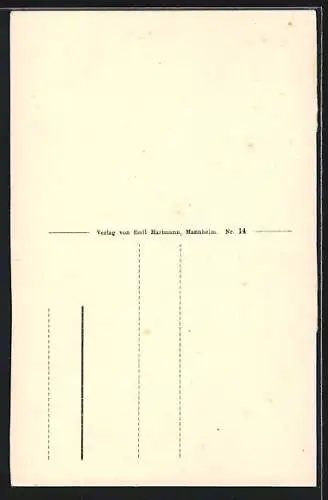 AK Alt-Frankfurt, Fünffingerplatz mit Stelenfigur