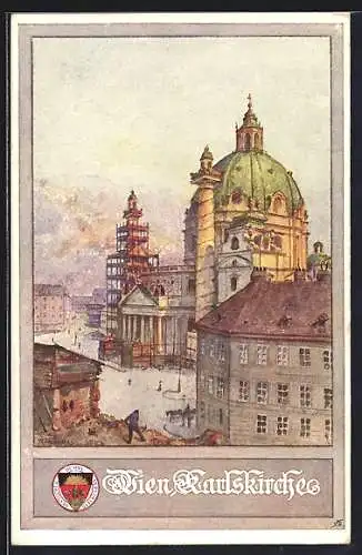 AK Deutscher Schulverein NR 349: Wien, Karlskirche