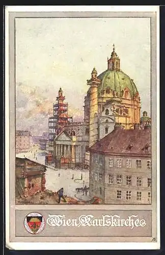 AK Deutscher Schulverein NR 349: Wien, Karlskirche