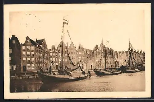 AK Amsterdam, Eerste Nederlandsche Tentoonstelling op Scheepvaartgebied 1913, Oud-Amsterdam