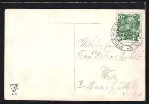 Künstler-AK Prag, Jubiläums-Ausstellung 1908, Totalansicht