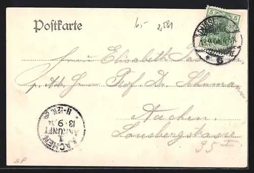 AK Düsseldorf, Intern. Kunst- und grosse Gartenbauaustellung 1904, Strassenpartie im Ort