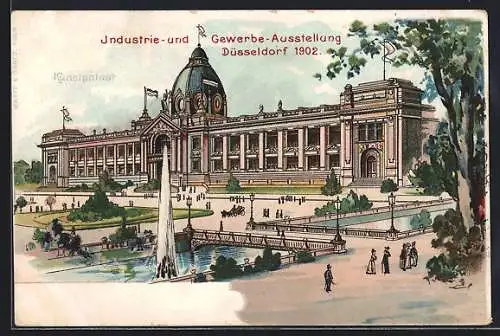 Lithographie Düsseldorf, Industrie- und Gewerbe-Ausstellung 1902, Kunstpalat