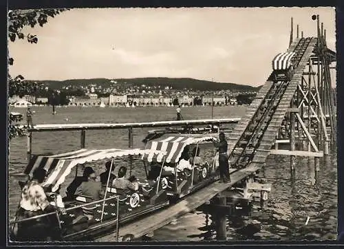 AK Zürich, Kantonale Landwirtschafts- und Gewerbe-Ausstellung 1947, Züka-Gleitbahn