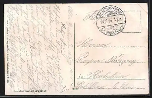 Lithographie Altengrabow, Totalansicht des Lagers Altengrabow