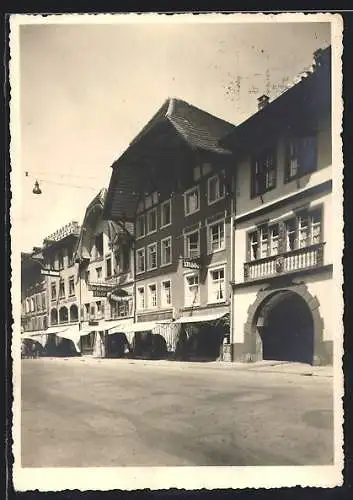 AK Waldshut, Strassenpartie am Bornhauser Bazar