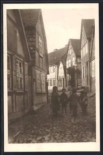 AK Havelberg, Kinder spielen in der Bischofsbergstrasse