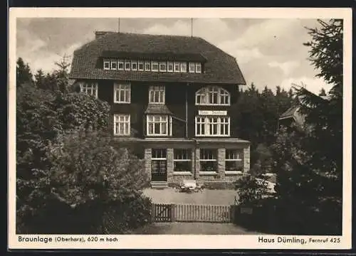 AK Braunlage, Haus Dümling, Fremdenheim