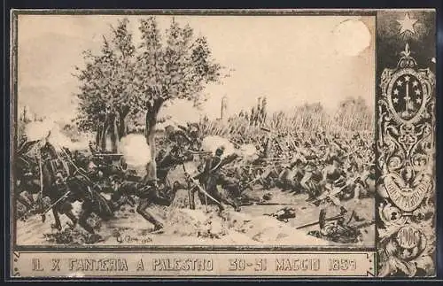 AK Infanterie, 10. Reggimento Fanteria, Ricordi Storici No 2, Gefechtsszene 1859