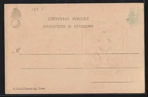 Präge-AK Granatierie di Sardegna, italienisches Infanterie-Regiment