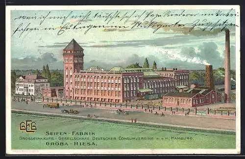 AK Riesa-Gröba, Seifen Fabrik