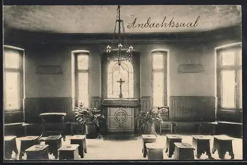AK Karlsruhe, Luisenschule, Andachtssaal
