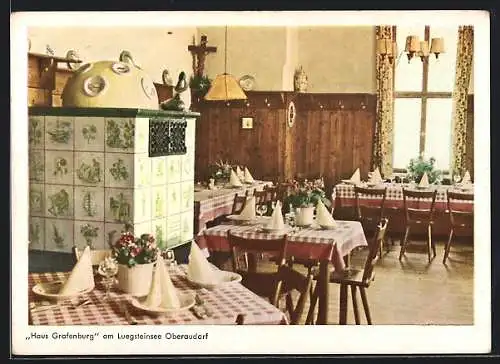 AK Oberaudorf, Gasthof Haus Grafenburg am Luegsteinsee, Innenansicht