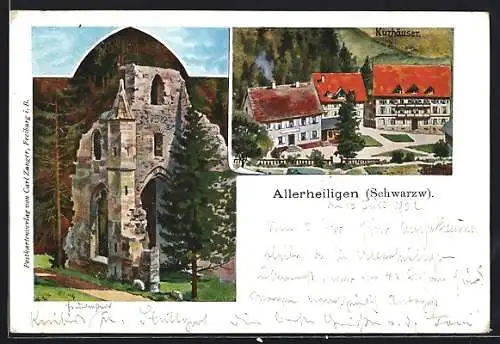 Künstler-AK Carlo Chiostri: Lierbach, Kurhäuser, Ruine