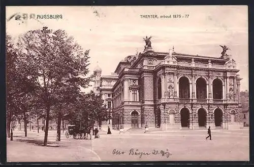 AK Augsburg, Theater, Erbaut 1876-77