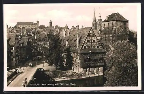 AK Nürnberg, Henkersteg mit Blick zur Burg