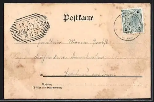 AK Neuötting, Totalansicht mit Kirche