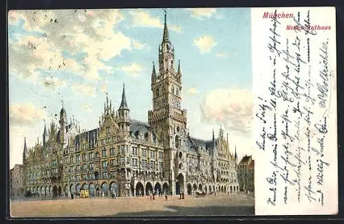 Lithographie München, Neues Rathaus