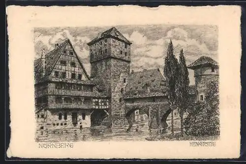 Künstler-AK Nürnberg, Der Henkersteg