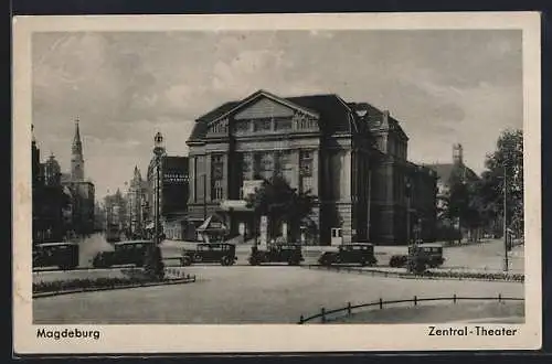 AK Magdeburg, Zentraltheater, Aussenansicht