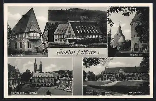 AK Goslar /Harz, Jugendherberge, Kaiser-Haus, Breites Tor