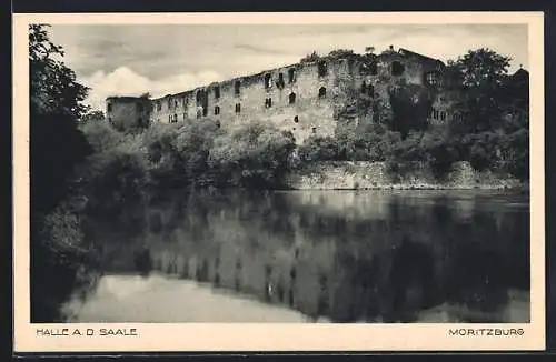 AK Halle a. d. Saale, Moritzburg vom Wasser aus