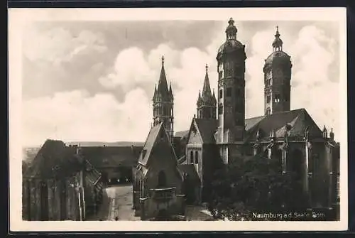 AK Naumburg a. d. Saale, Dom, von oben gesehen