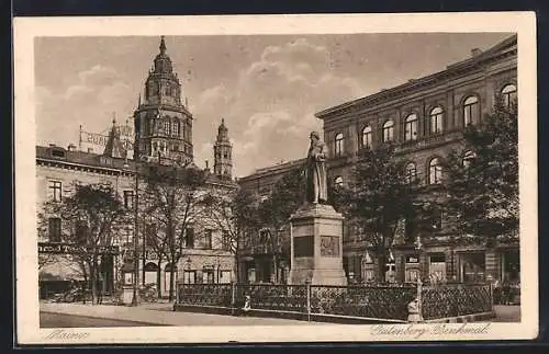 AK Mainz, Gutenberg-Denkmal