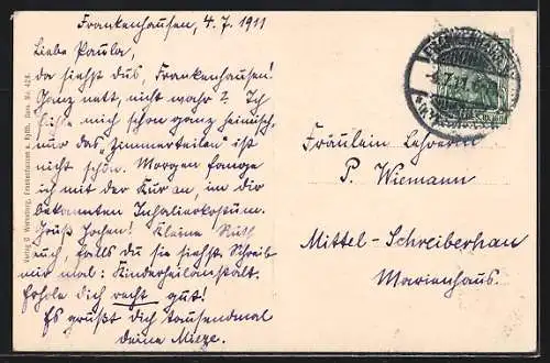 AK Frankenhausen am Kyffh., Oberstadt am Schlachtberge