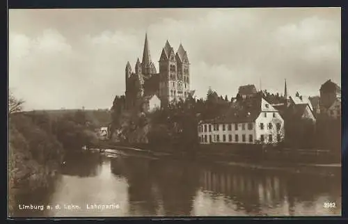 AK Limburg a. d. Lahn, Lahnpartie mit Dom