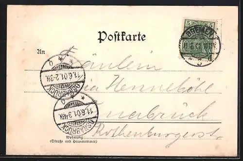 AK Bremen, Gerichtsgebäude mit Gustav-Adolf-Denkmal