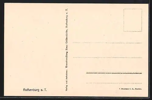 AK Rothenburg o. T., Stadtmauerpartie am Klingentor