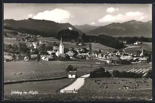 AK Sulzberg im Allgäu, Teilansicht mit Rottachberg, Riedberger Horn und Mittag