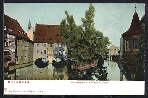 AK Nürnberg, Wasserpartie vor der Museumsbrücke