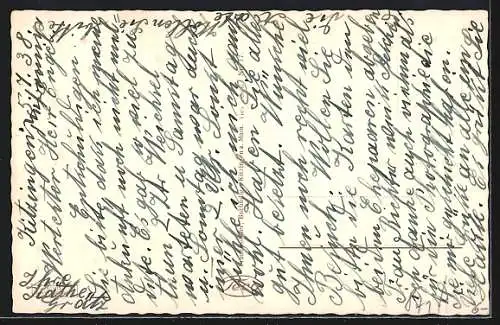 AK Kitzingen a. M., alte Poststrasse, Partie am Main, Marktplatz mit Rathaus