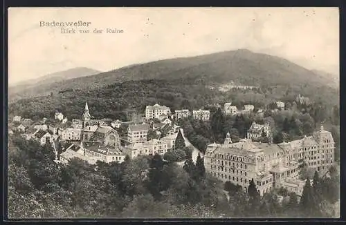 AK Badenweiler, Blick von der Ruine