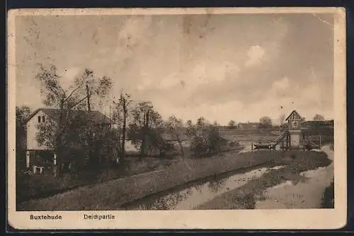 AK Buxtehude, Partie am Deich