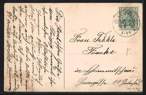 AK Leipzig, Neues Rathaus mit Strassenpartie