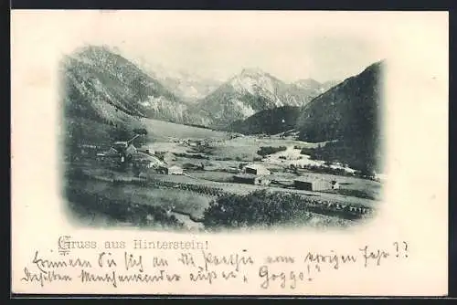 AK Hinterstein, Panorama mit Bergen