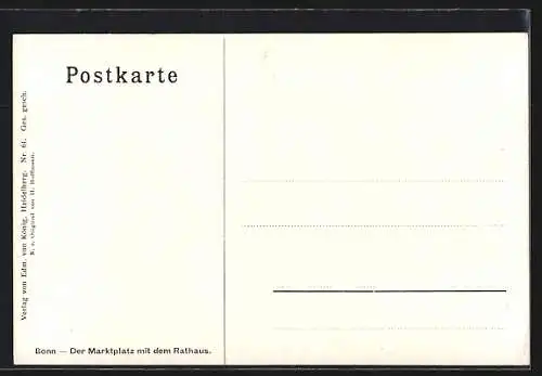 AK Bonn, Marktplatz mit Rathaus