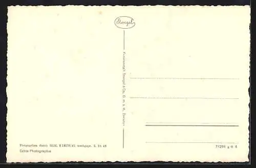 AK Säckingen, Rheinbrücke mit Kirche