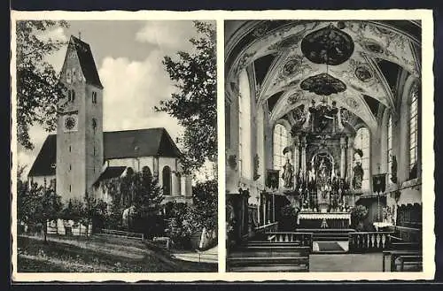 AK Dorschhausen, Pfarr- und Wallfahrtskirche, Blick auf den Altar